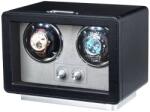 iUni Óraforgató Doboz 2db Órához, Retro Watch Winder, Eco Bőr, Fekete
