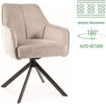 SIGNAL MEBLE Notti Brego Forgó Szék Bézs Szövet Fekete Fém Vázzal (NOTTIBRCJBE)