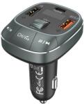 Vention 3-Port USB Car Charger with FM Transmitter Black (FFLB0)