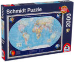 Schmidt Spiele Пъзел Schmidt от 2000 части - Карта на света (57041)