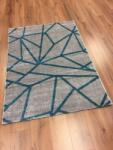  Barcelona E738 Geometriai Szőnyeg - Kék-Szürke - 160x230 cm