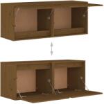  2 darab mézbarna tömör fenyőfa faliszekrény 45 x 30 x 35 cm