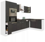 Leziter Yorki 310 sarok konyhablokk fehér korpusz, selyemfényű antracit fronttal (LS310FHAN)