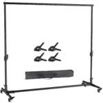 Foto hátterű állvány, Csigákkal mozgatható, Állítható méret, 2x2M