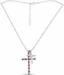  Kereszt Ezüst Szett Madagaszkári Rubinnal ( Medál ), Y62298