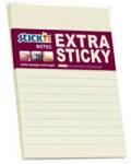 STICK N Bloc de notițe autocolante, căptușit, 150x101 mm, 90 coli, STICK N "Extra Sticky", galben pastel (21668)