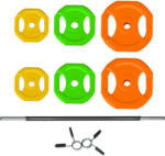 Zoco Body Fit Súlyzó Szett Lemezekkel Zoco Body Fit GL002, Teljes súly 20 kg, Sokszínű (ZCB-GL002-20KG)