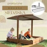 SPRINGOS Sbp140rset02 prémium fából készült homokozó 140 x 140 cm-es készlet előtetővel (SBP140RSET02)