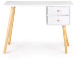 ModernHOME számítógépes Asztal 2 fiókkal - Fehér, Barna