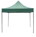 FOXMAG24 Cort pavilion, cu cadru metalic, pliabil, dimensiuni 3x3 m, acoperis din panza impermeabila, pentru curte, gradina, evenimente, verde/negru