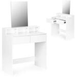 ModernHOME fehér sminkasztal tükörrel és fiókokkal