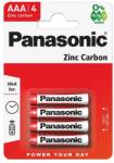 Panasonic elem AAA, cink-karbon, 4db/csomag R03RZ-4BP (R03RZ-4BP)