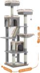  Többszintű macskafa, 70, 9 hüvelykes magasság, 6 karcolóoszlop, AMT0239y, XL