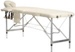 BodyFit pat de masaj pliabil 2 zone din aluminiu cu valiză de depozitare 212x60cm - bej (468)