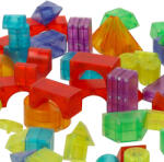  Mágneses építőkockák, világító elemek, 3D figurák, 134 db