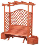 Komforttéka Fa Kerti Pergola Padkával - 150x50 cm