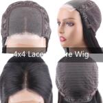  Emberi hajcsipke paróka, 4x4 bezárás, 150% sűrűség, 4x4 bezárási paróka, 16 hüvelyk, 150%