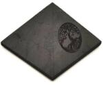  Shungit Piramis - Életfa Gravírozás - 15 cm