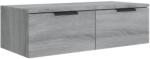  2 db szürke sonoma szerelt fa fali szekrény 68 x 30 x 20 cm