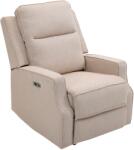 Homcom Elektromos fotel, állítható háttámla, poliészter, 84x94x102 cm, bézs