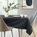 AmeliaHome Asztalterítő Vesta fekete dombornyomott modern 30x100 AmeliaHome