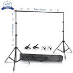  Háttértartó rendszerkészletek, Állítható hátterű állvány, Fotóstúdió keret, 26X3M állvány, B öltöny Nincs homokzsák