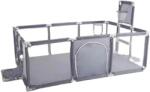  Baby Playpen, Unisex Design, Biztonságos Szövet anyag, Szürke 2 foci ajtó nincs ajándék
