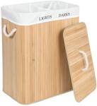 Verk Group Verk 27278 Dupla szennyestartó kosár, bambusz, világosbarna (27278)