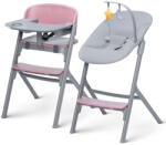 KinderKraft Livy+Calmee 4in1 Etetőszék és Pihenőszék - rózsaszín-szürke