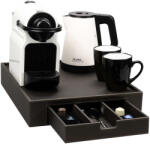  Elegáns Szállodai Kávé Tálca Fiókkal - Műbőr - 33x40cm