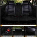  Univerzális autósüléshuzat-garnitúra, fekete ecobőr, első-hátsó