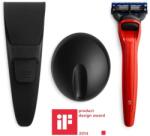 Bolin Webb borotvakészlet, X1 Cooper Red, vízálló burkolattal és mágneses állvánnyal, kompatibilis a Gillette Fusion 5 pengével, ergonomikus nyéllel, prémium dizájnnal, mély borotválkozással,