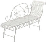  Kovácsoltvas Napozóágy - Fehér - 156x46 cm