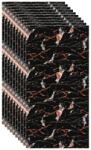 S Depot S DEPOT® 50 darabos tapéta készlet, 2 mm vastagságú, 30x60 cm-es méret, márványhatású, fekete alapú, piros mintával