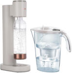 LAICA Hi8200W Törtfehér Szódagép + LAICA J31EC03 Stream Line fehér vízszűrő kancsó mechanikus kijelzővel, magnezium active bi-flux szűrőbetéttel (HI8200W+J31EC03)