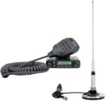 PNI UHF rádióállomás PNI Escort HP 446, 199 csatorna, ASQ 9 szint, teljesítmény 0, 5-15 W, NRC és UHF PNI UF400 antenna, 47 cm, 430-470 MHz, 120 mm-es mágneses alappal