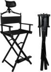  Összecsukható kozmetikai szék - alumínium | fekete