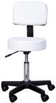  Háttámlás kozmetikai forgószék fekete és fehér színben - Léna - Fehér (AO71-0014)