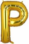  Maxee születésnapi léggömb, P betű, arany, 40 cm