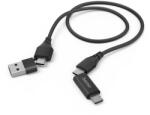 Hama Cablu date Hama 201537, 4 in 1, USB-C/USB-A - USB-C/MicroUSB, 1.5m (Negru) (Hama 201537)