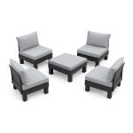 Keter Elements V 4 személyes kerti bútor garnitúra grafit (257368_257366_4) - homelux