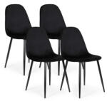 ModernHOME Modern nappali és étkezőszékek készlete (J933 BLACK)