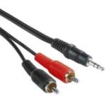 Goobay Noname 3, 5 jack/2RCA audio kábel 10m Black 50441 (50441)