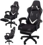  Állítható, kényelmes számítógépes gamer szék, 63x63x118/216 cm, fekete (5907451323618)