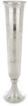 Art-Pol Loyd design magas ezüstszín hengeres fodros fém serleg kerek kecses talppal 73, 5x16x16cm (153281)