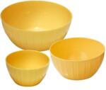 Tescoma DELÍCIA Műanyag tálak, 3 db-os szett, sárga (630364.12) - pepita