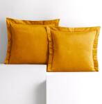 AmeliaHome Díszpárnahuzat VELVET mustársárga glamour bársony 45x45 ameliahome