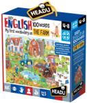 Headu Образователен пъзел Headu - Ферма, Първите 100 английски думи (HIT20997)