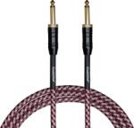 Cascha Professional Line Guitar Cable Tweed Red 3 m Egyenes - Egyenes Hangszerkábel (CCP-G2SRD3)