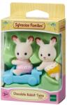 EPOCH Sylvanian Families, Iepurasii gemeni cu urechiuse de ciocolata, set de figurine, 5420 Figurina